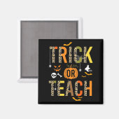 Leopard Trick oder Teach Halloween School Fall Aut Magnet (Vorderseite/Rückseite)
