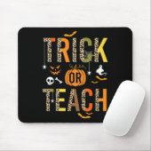 Leopard Trick oder Teach Halloween School Fall Aut Mousepad (Mit Mouse)