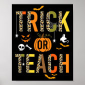 Leopard Trick oder Teach Halloween School Fall Aut Poster (Vorne)