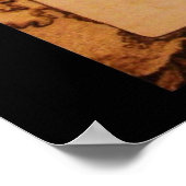 Leopard trinken von Erik Brush Poster (Ecke)