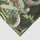 Leopard Tropical Floral n Foliage Dschungeldecke Seidenpapier (Ausschnitt)