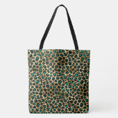 Leopard Türkis Tasche (Vorderseite)