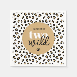 Leopard Two Wild Boy 2. Geburtstag Party Napkins Serviette