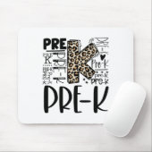 Leopard-Typografie Prek Ck Zur Schule Lehrer Kinde Mousepad (Mit Mouse)