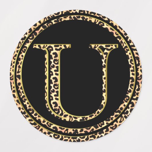 Leopard U Etiketten (Design 1)