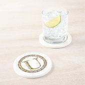 Leopard U Sandstein Untersetzer (Seite)