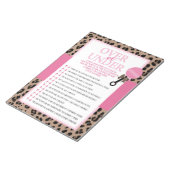 Leopard über oder unter dem Baby Duschgel Pack Notizblock (angewinkelt)