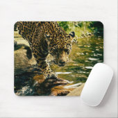 Leopard überquert ein Stream-Foto Mousepad (Mit Mouse)