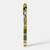 Leopard überquert einen Strom iPhone 15 Hülle (Linke Seite)