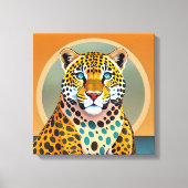 Leopard - überzogene Canvas Art Print Leinwanddruck (Vorderseite)