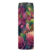 Leopard umgeben von tropischen Blume Thermosbecher (Rückseite)