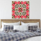 Leopard und Blume Leinwanddruck (Insitu (Schlafzimmer))