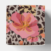 Leopard- und Blumenmuster Geschenkschachtel (Oben)