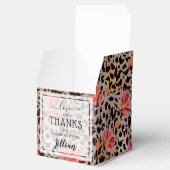 Leopard- und Blumenmuster Geschenkschachtel (Geöffnet)