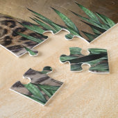 Leopard und Butterfly Wildlife Foto Puzzle (Seite)