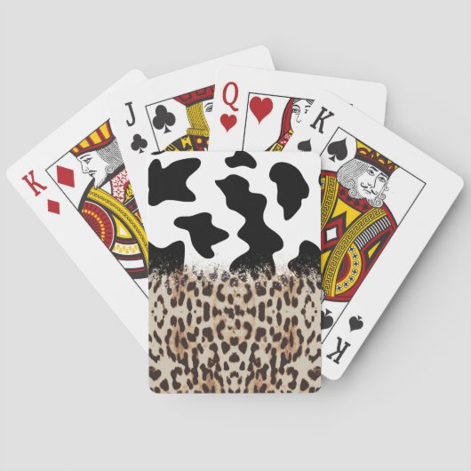 Leopard und Cowhide Spielkarten (Rückseite)