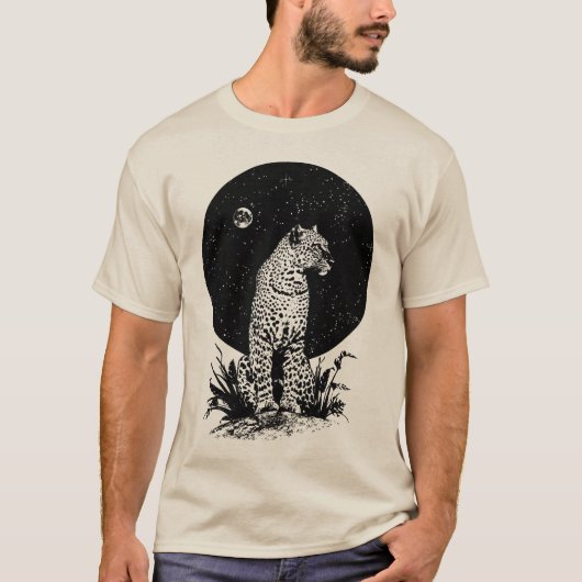 Leopard und die Nacht T-Shirt (Vorderseite)