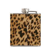 Leopard und Gold-Metalldruck - Flasche Flachmann (Rückseite)