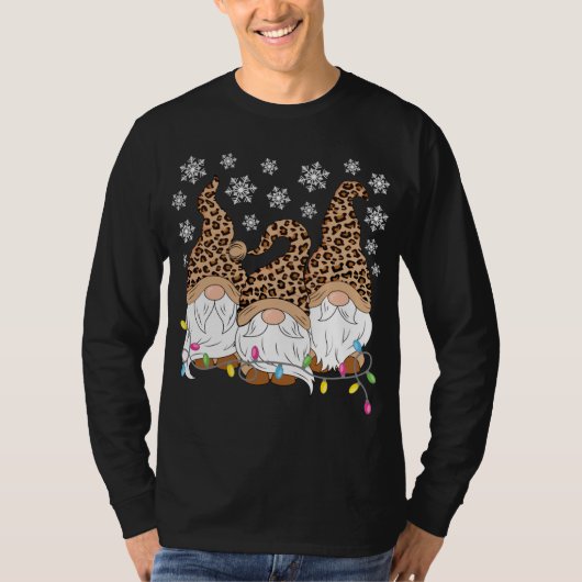 Leopard und Kariertes Herzblatt Valentine Geschenk T-Shirt (Vorderseite)