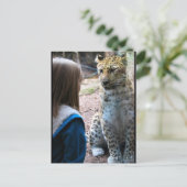 Leopard und Kind Postkarte (Stehend Vorderseite)