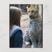 Leopard und Kind Postkarte (Vorderseite)