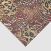 Leopard und Paisley-Muster-Druck Seidenpapier (Ausschnitt)