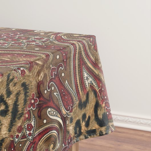 Leopard und Paisley-Muster-Druck Tischdecke (Beispiel)