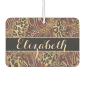 Leopard und Paisley Muster drucken, um sich zu per Autolufterfrischer (Vorderseite)