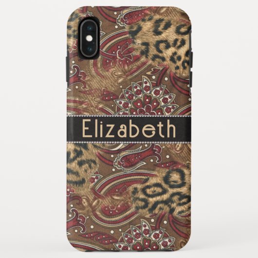 Leopard und Paisley Muster drucken, um sich zu per Case-Mate iPhone Hülle (Rückseite)