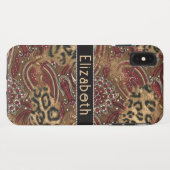 Leopard und Paisley Muster drucken, um sich zu per Case-Mate iPhone Hülle (Rückseite (Horizontal))