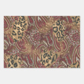 Leopard und Paisley-Muster Geschenkpapier Set (Vorderseite 2)