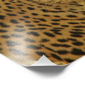 Leopard und Palm-Blätter Fotodruck (Ecke)