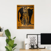 Leopard und Panther bei German Vintage Travel Poster (Heimbüro)