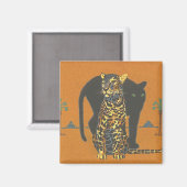 Leopard und Panther Magnet (Vorderseite/Rückseite)
