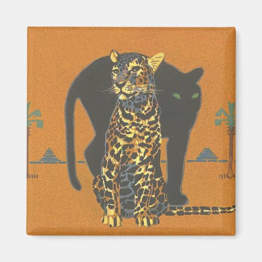 Leopard und Panther Magnet (Vorne)