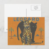 Leopard und Panther Postkarte (Vorne/Hinten)