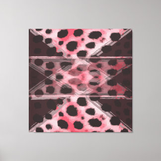 Leopard und Pflaume Abstract Leinwanddruck