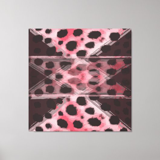 Leopard und Pflaume Abstract Leinwanddruck (Vorderseite)