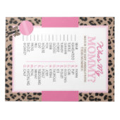 Leopard und Pink Baby Animal Shooting Game Notizblock (Vorderseite)