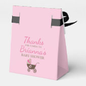 Leopard und Pink Baby Dusche Geschenkschachtel (Rückseite)