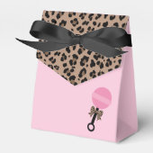 Leopard und Pink Baby Dusche Geschenkschachtel (Vorderseite)