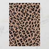 Leopard und Pink Baby Dusche Hinweiskarte (Rückseite)
