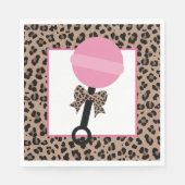 Leopard und Pink Baby Dusche Serviette (Vorderseite)