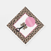Leopard und Pink Baby Dusche Serviette (Ecke)