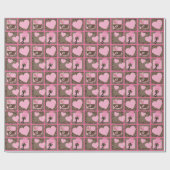 Leopard und Pink Baby Duschpapier Geschenkpapier (Flach)