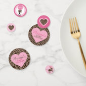 Leopard und Pink Baby Duschtisch Konfetti (Gruppe)