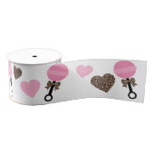 Leopard und Pink Baby Rattle Ripsband (Spule)