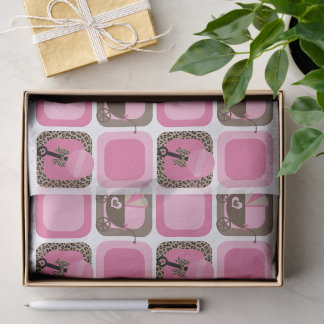 Leopard und Pink Baby Seidenpapier