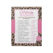 Leopard und Pink Celebrity Babys Duschpack Spiel Notizblock (Rotiert)