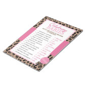 Leopard und Pink Celebrity Babys Duschpack Spiel Notizblock (angewinkelt)